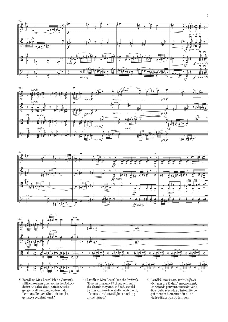バルトーク:弦楽四重奏曲 第4番