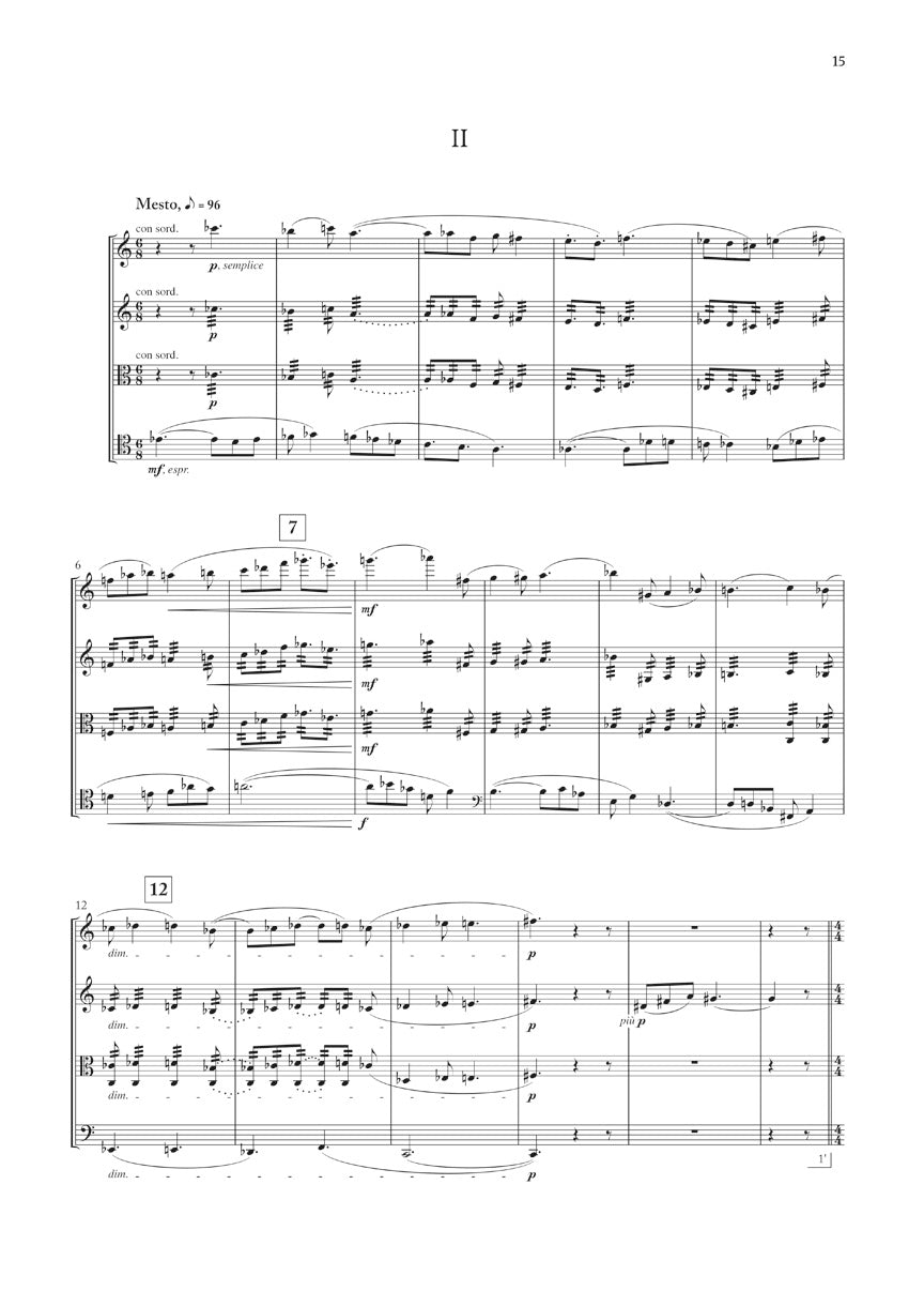 バルトーク:弦楽四重奏曲第6番 Sz.114 SE版