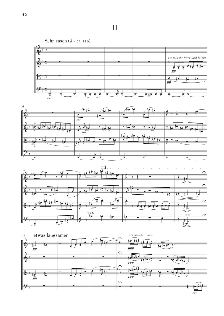 シェーンベルク:弦楽四重奏曲 第2番 嬰へ短調 op. 10