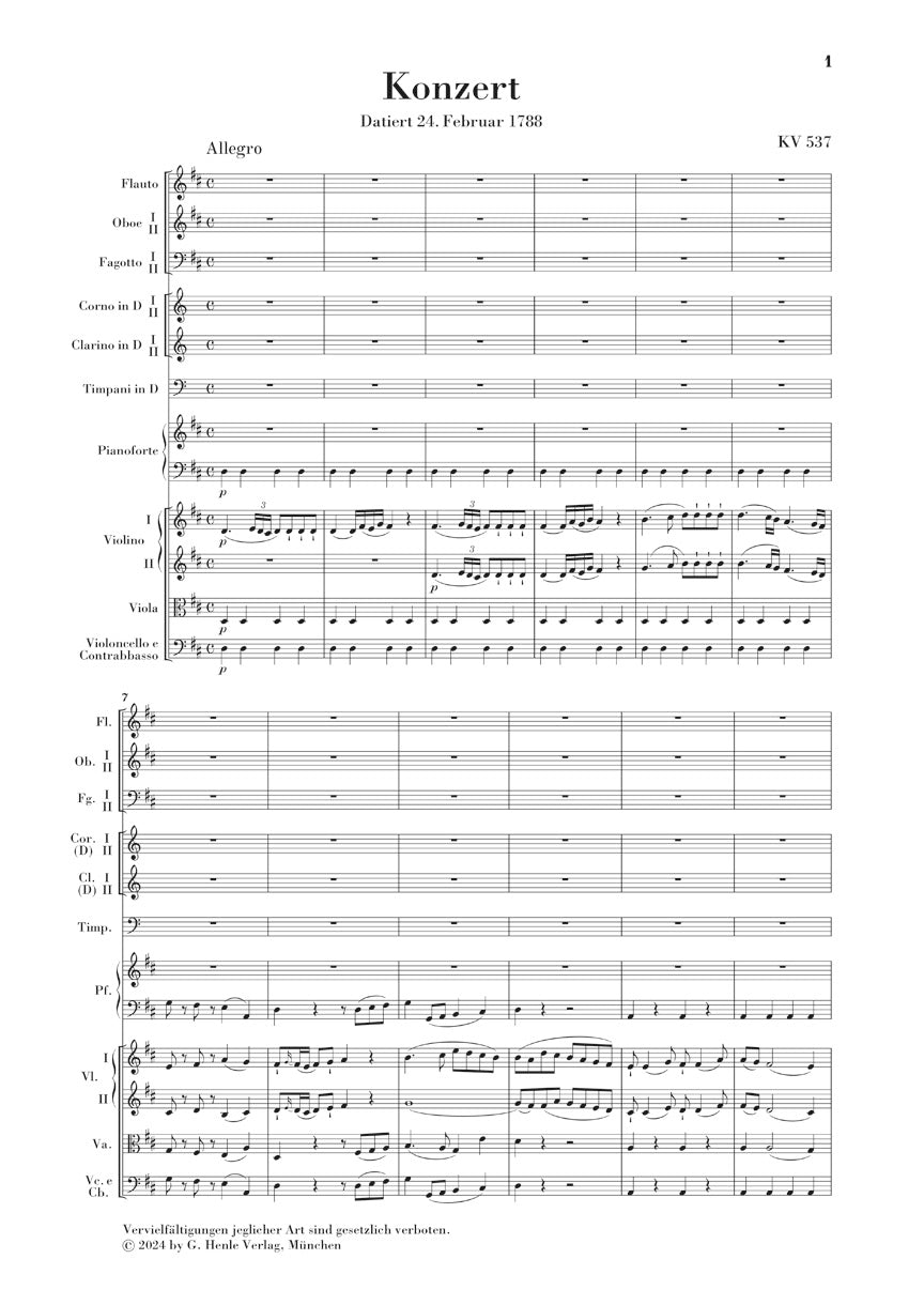 モーツァルト:ピアノ協奏曲 ニ長調 K. 537 『戴冠式』 特別版