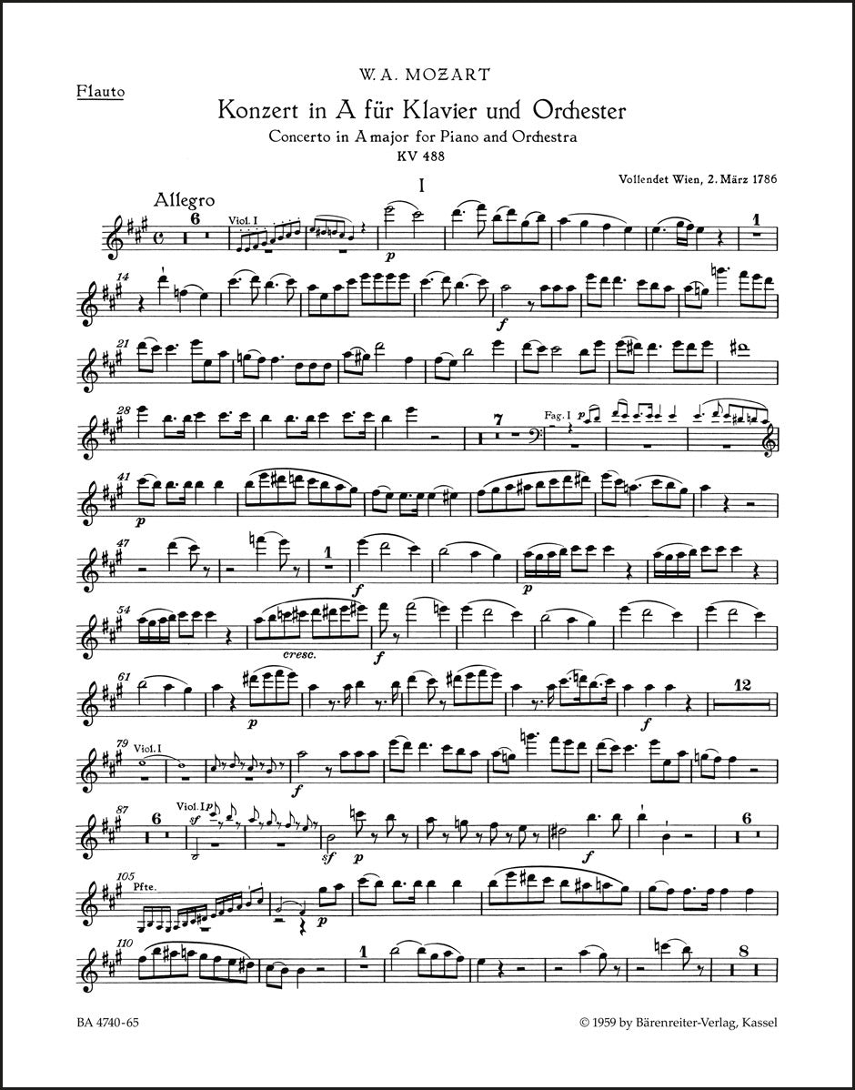 モーツァルト:ピアノ協奏曲第23番 イ長調 K. 488