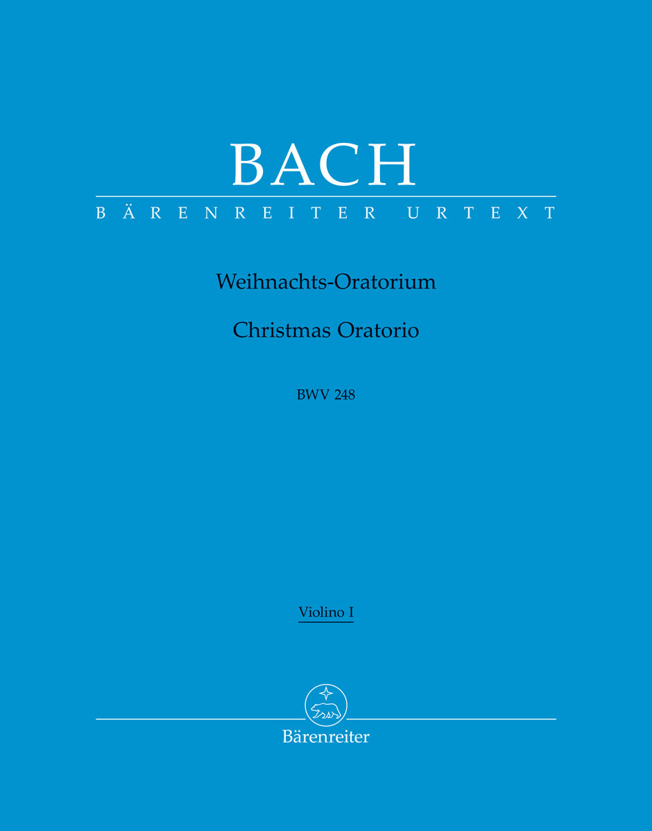 バッハ:クリスマス・オラトリオ BWV 248(ヴァイオリンパート譜)(3冊セット)