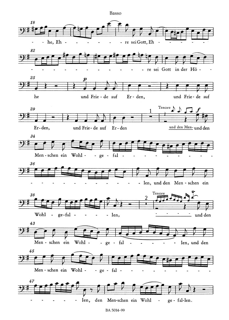 バッハ:クリスマス・オラトリオ BWV 248(バス・パート譜)(バスパート譜)(10冊セット)