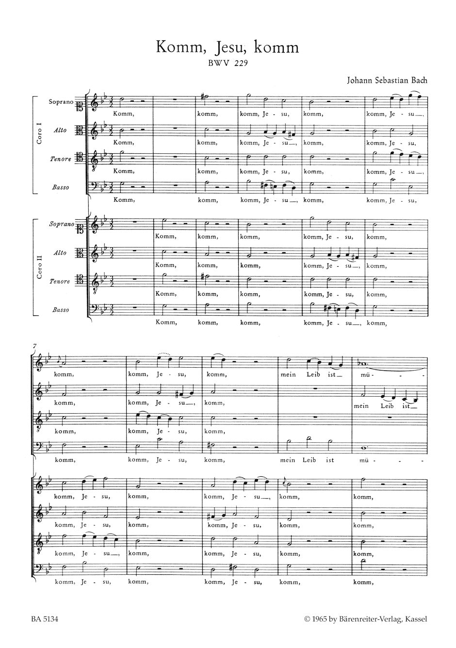 合唱/バッハ:モテット「来たれ、イエスよ、来たれ」BWV 229