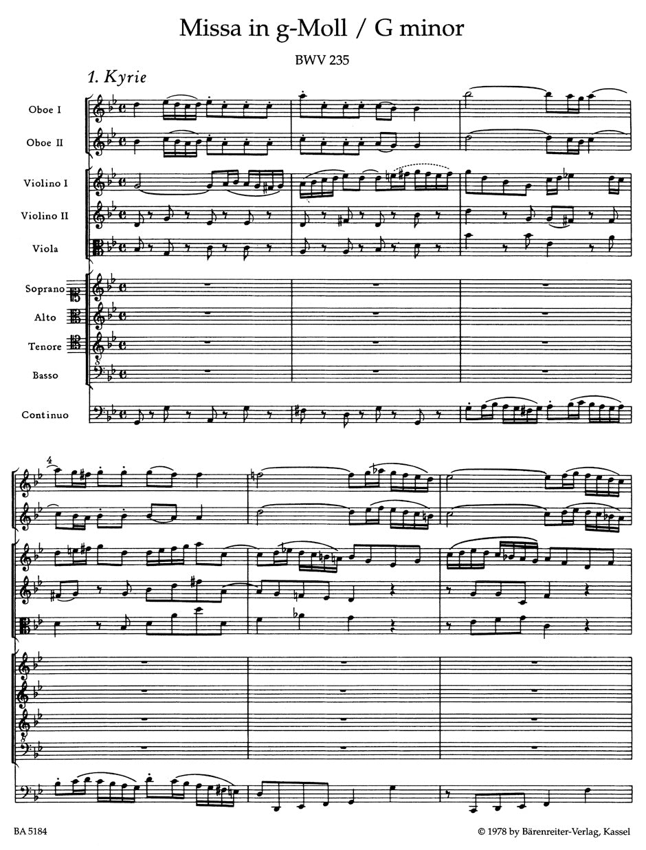 合唱/バッハ:ミサ曲 ト短調 BWV 235