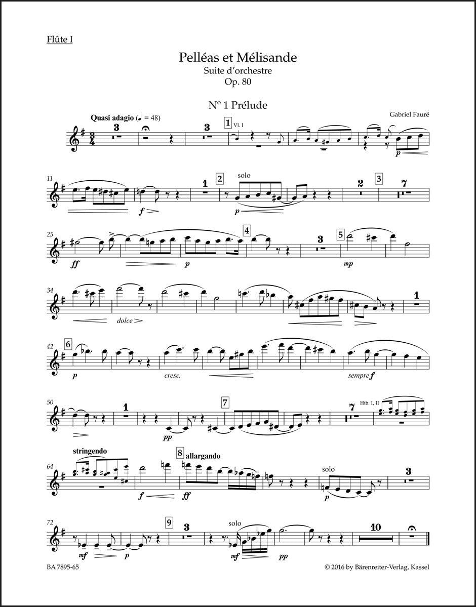 フォーレ:ペレアスとメリザンド op. 80 N 142b