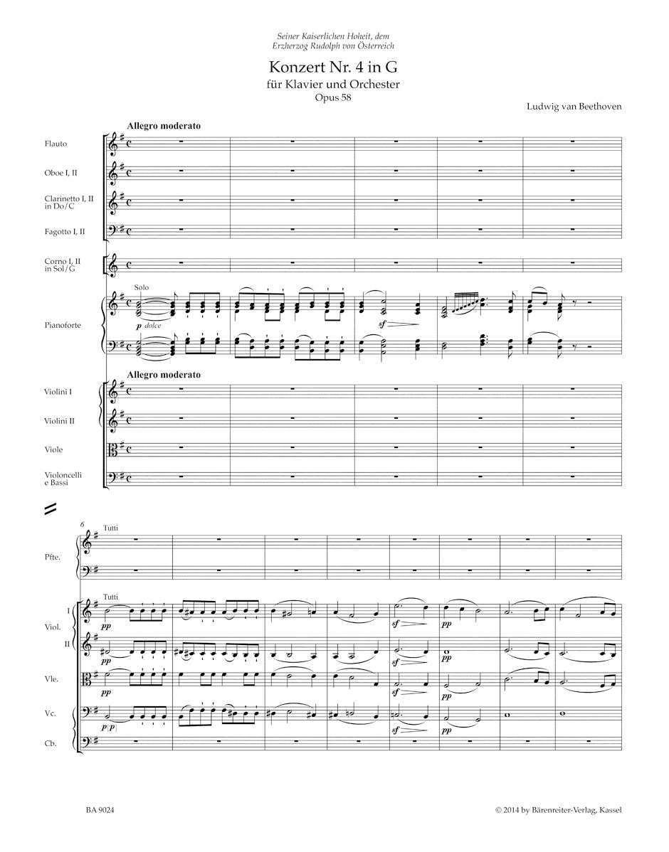 ピアノ/ベートーヴェン:ピアノ協奏曲第4番 ト長調 作品58