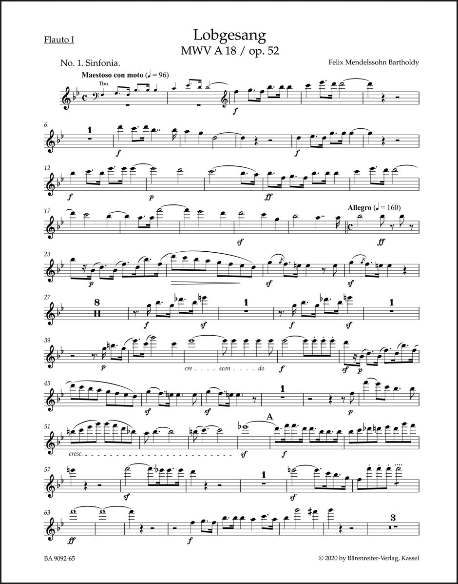 メンデルスゾーン:讃歌 作品52 MWV A 18