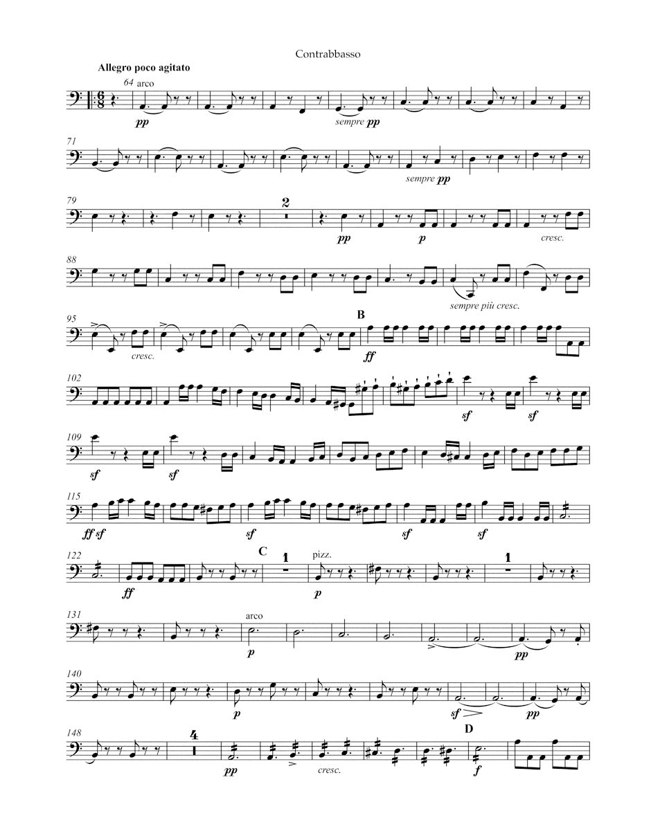 メンデルスゾーン:交響曲イ短調 作品56「スコットランド」(コントラバスパート譜)(2冊セット)