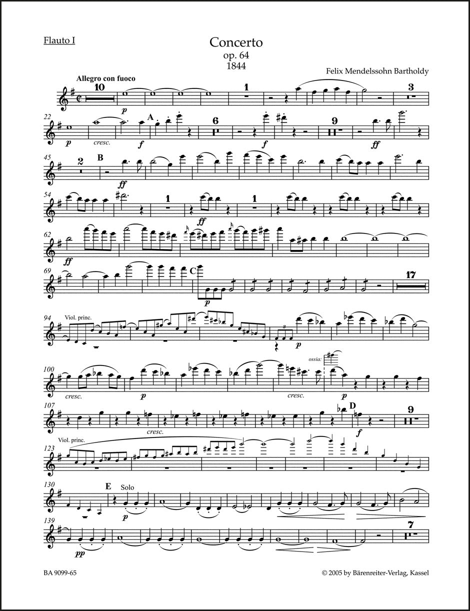 メンデルスゾーン:ヴァイオリン協奏曲 ホ短調 op. 64