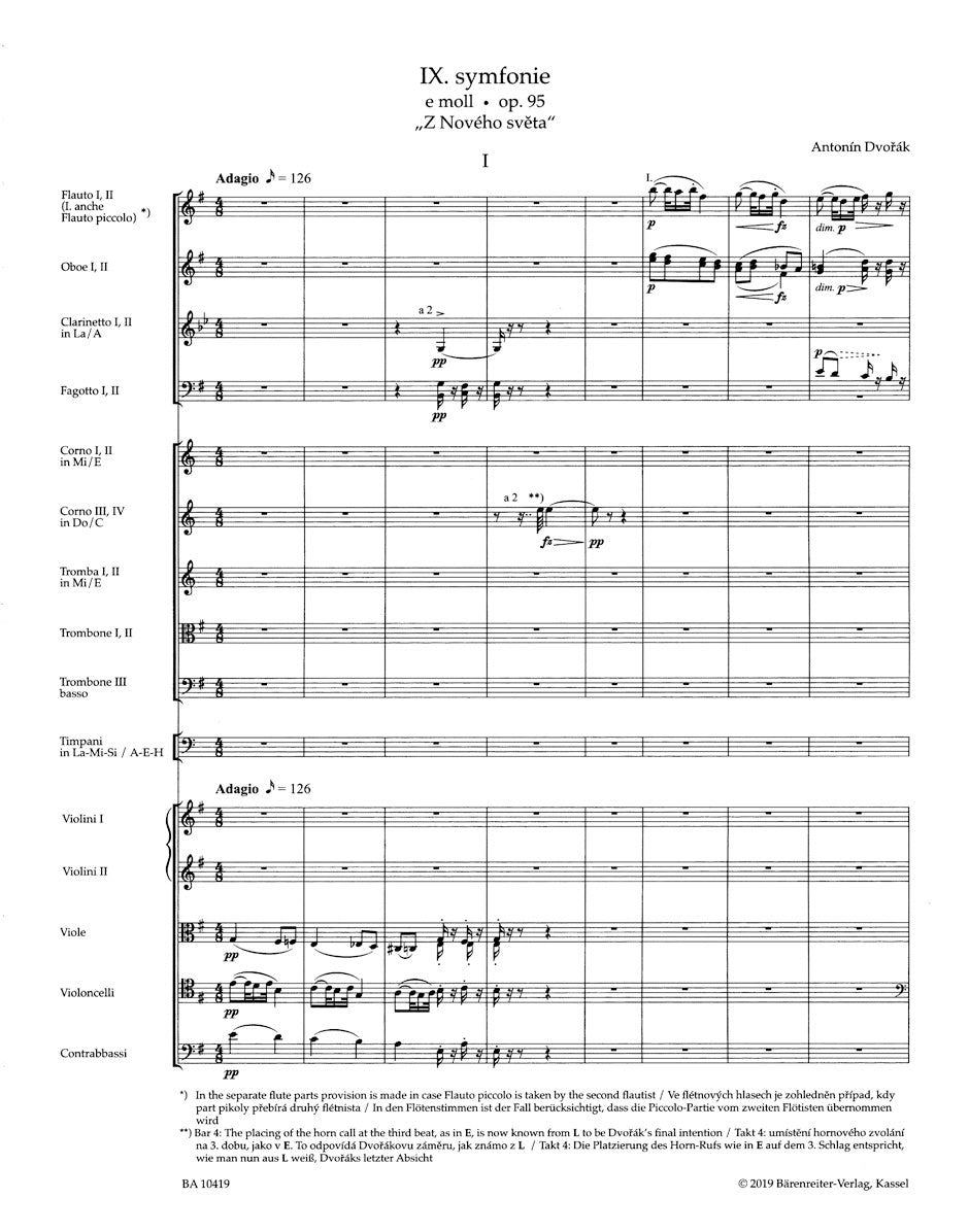 スコア/ドヴォルザーク:交響曲第9番 ホ短調 作品95「新世界より」