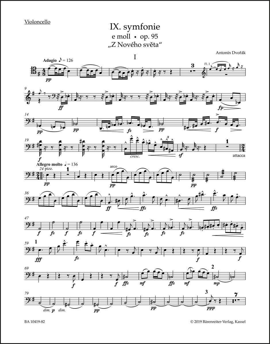 ドヴォルザーク:交響曲第9番ホ短調 op. 95「新世界より」(チェロパート譜)(2冊セット)