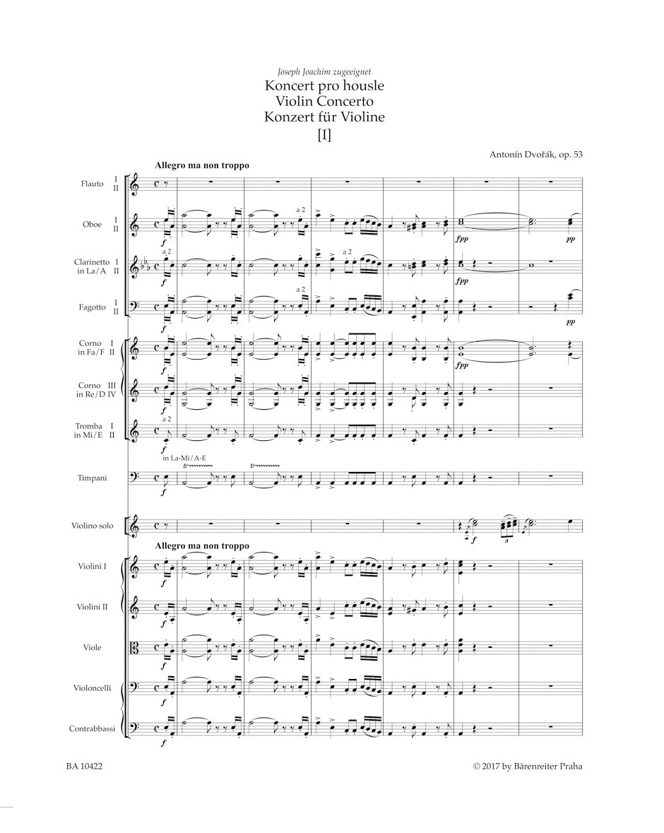 ヴァイオリン/ドヴォルザーク:ヴァイオリン協奏曲 イ短調 作品53