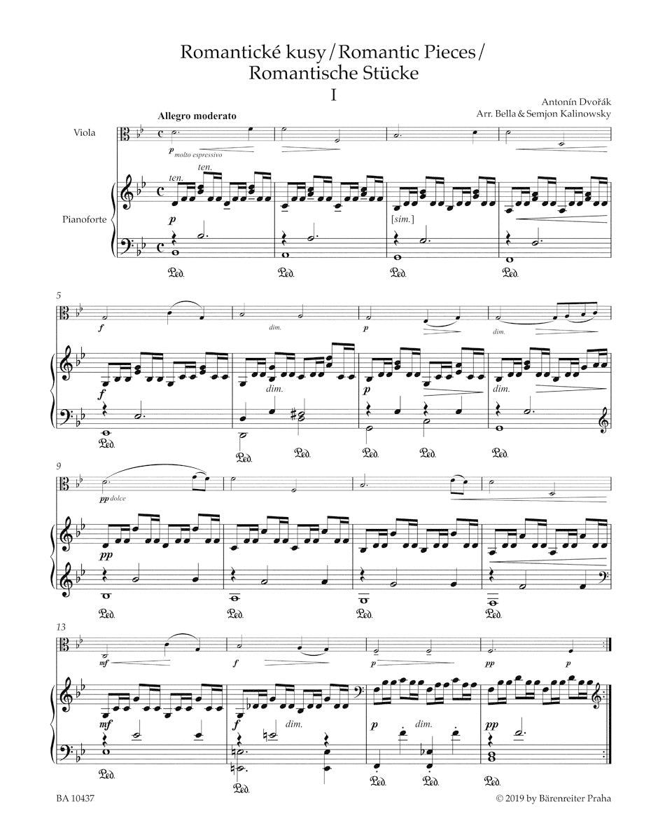 ヴィオラ/ドヴォルザーク:ロマンティックな小品 op. 75