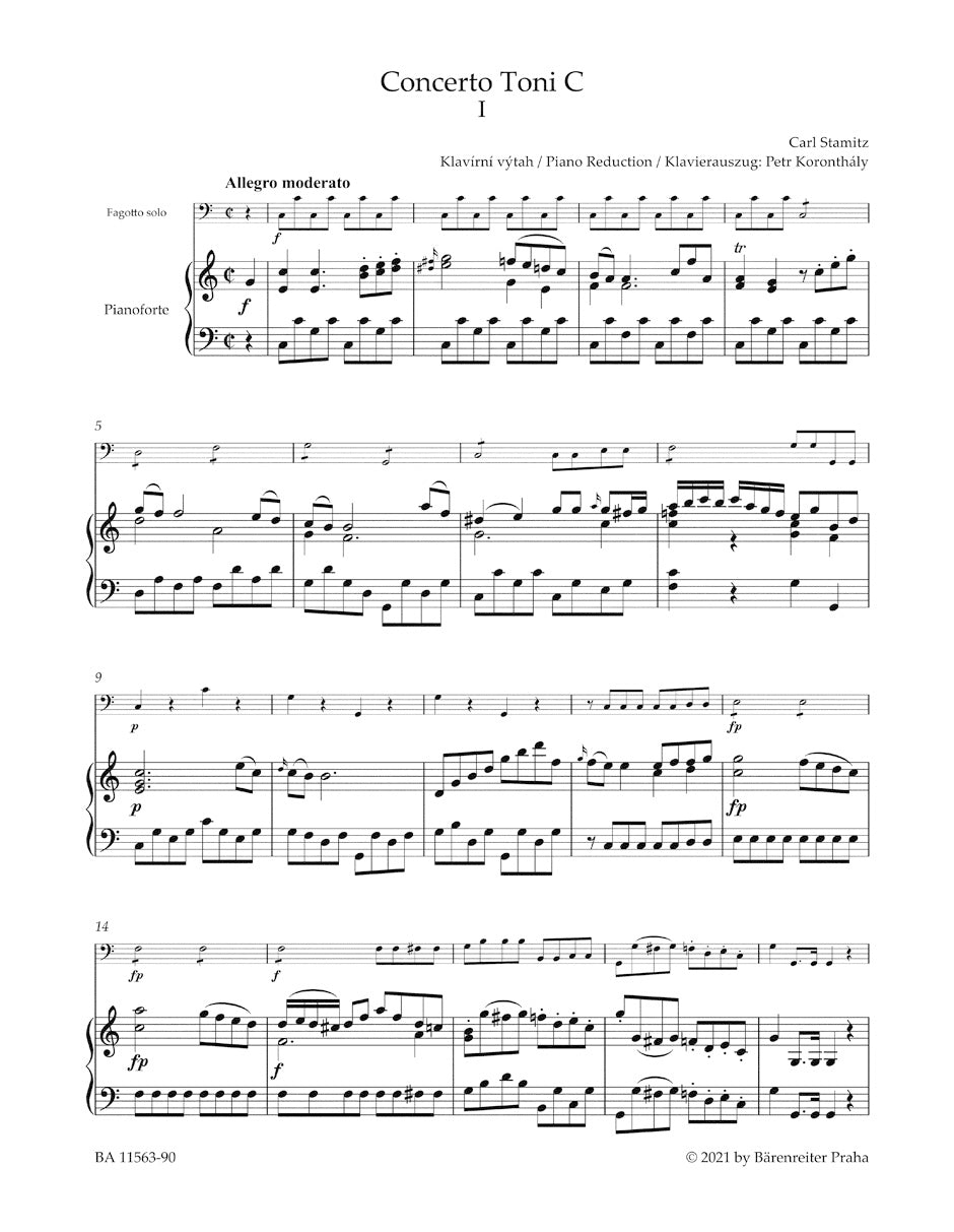 シュターミッツ:ファゴット協奏曲 ハ長調