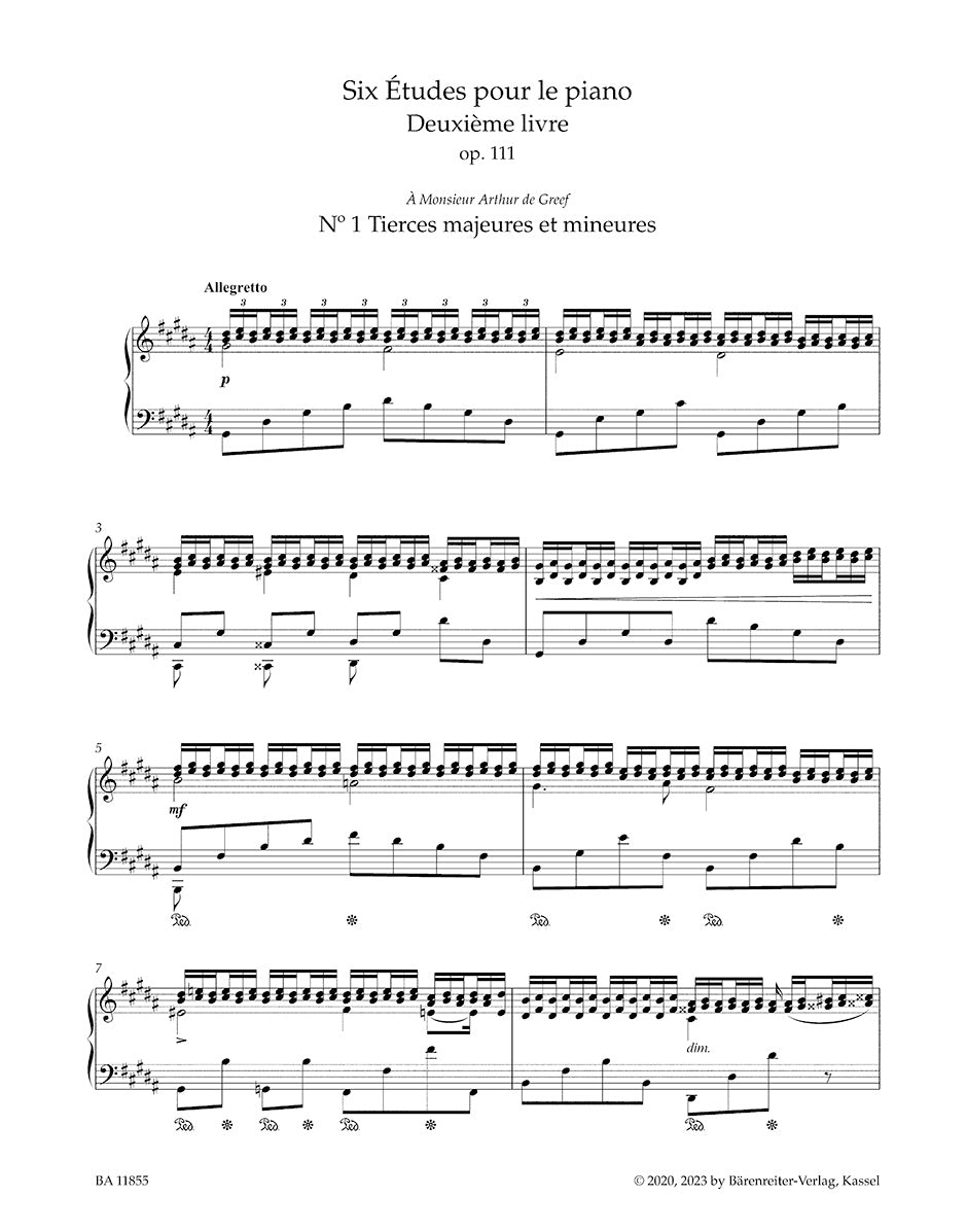 ピアノ/サン=サーンス:6つの練習曲 作品111 R 49