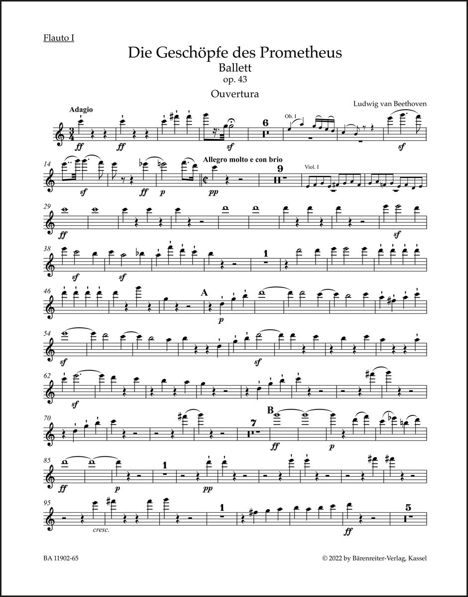 ベートーヴェン:序曲「プロメテウスの創造物」op. 43