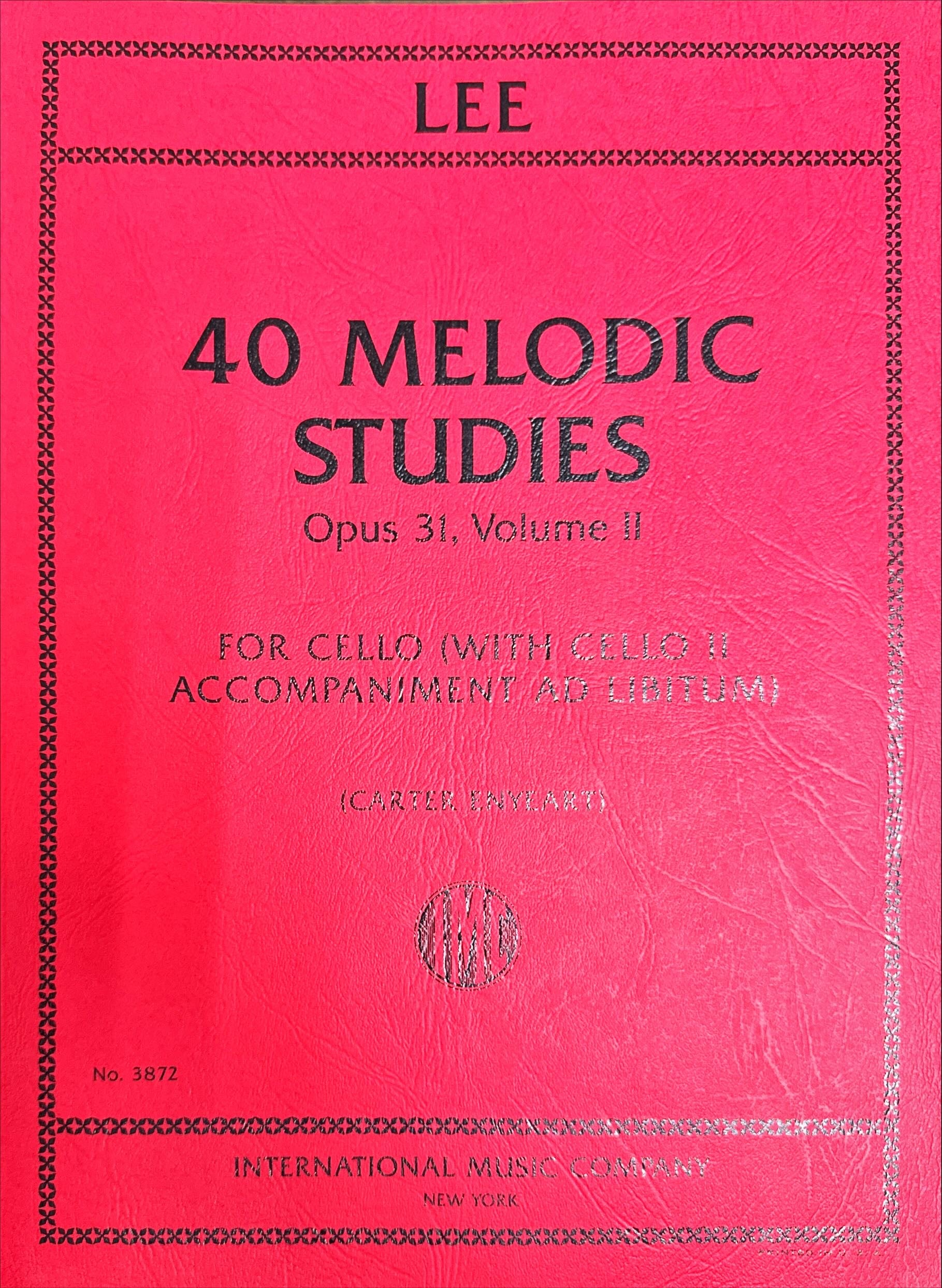 チェロ／リー：40の旋律的練習曲 op.31 第2巻 – BREMEN MUSIC SHOP