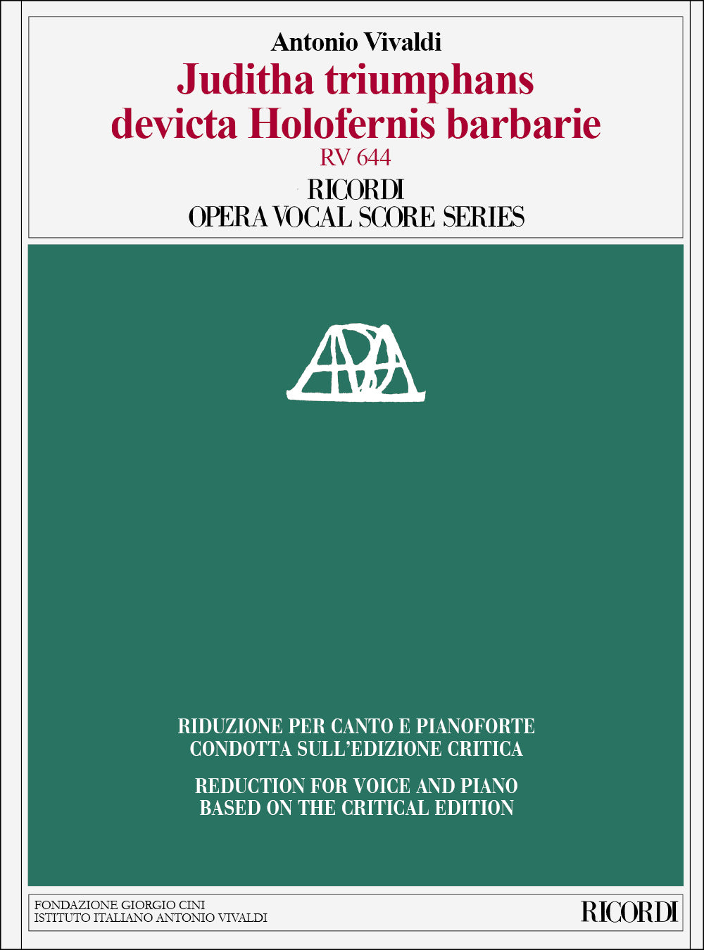 Antonio Vivaldi:Juditha Triumphans Devicta Holofernis Barbarie