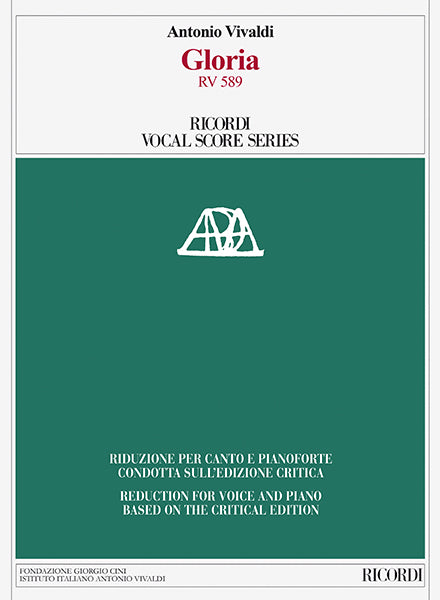 Antonio Vivaldi:Gloria RV 589:Ed. Critica M.Talbot - Reduction for voice and piano by Antonio Frigé