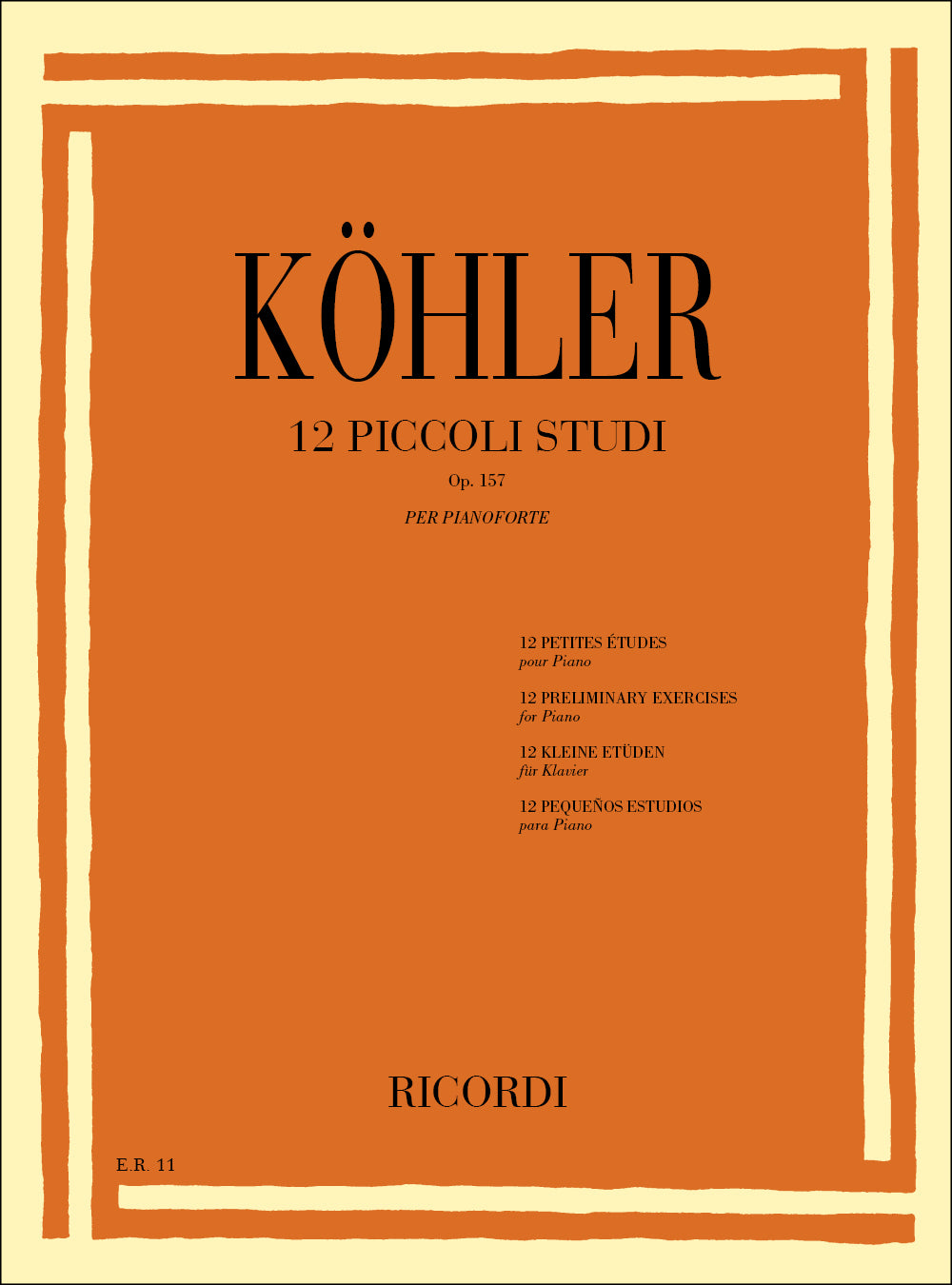 Louis Köhler:12 Piccoli Studi Per L'Avviamento Alla Velocita
