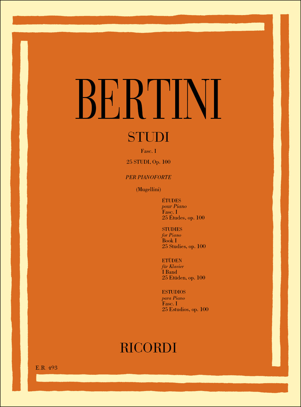 Enrico Bertini:25 Studi per il 1° Grado Op. 100