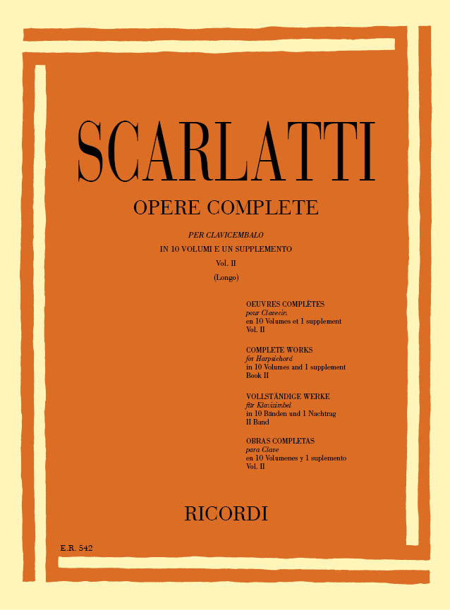 Domenico Scarlatti:Opere Complete Per Clavicembalo Vol. II