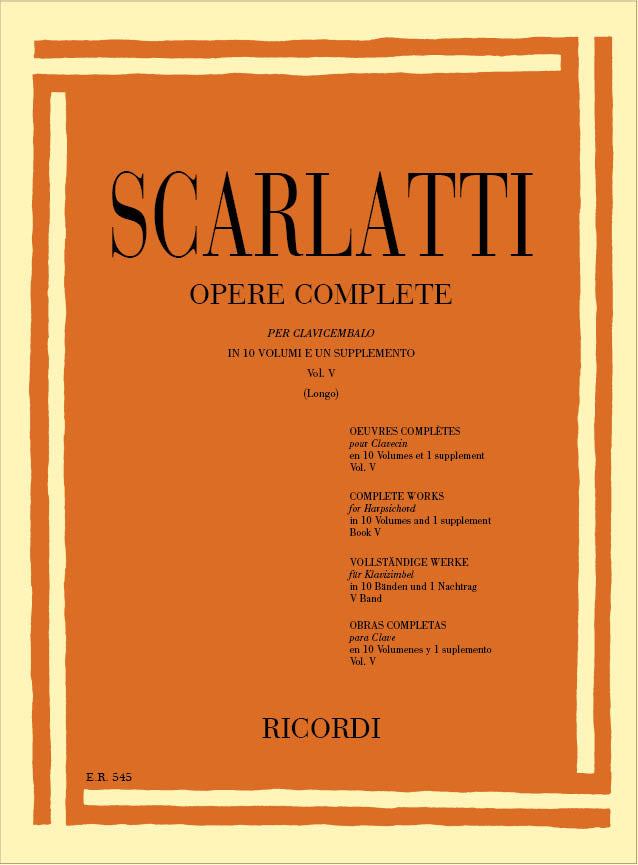 Domenico Scarlatti:Opere Complete Per Clavicembalo Vol. V