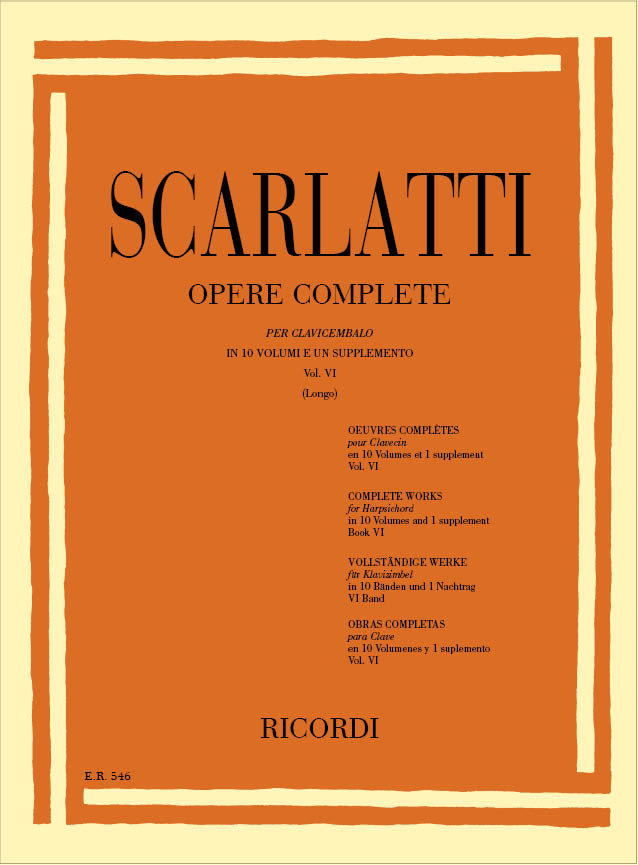 Domenico Scarlatti:Opere Complete Per Clavicembalo Vol. VI
