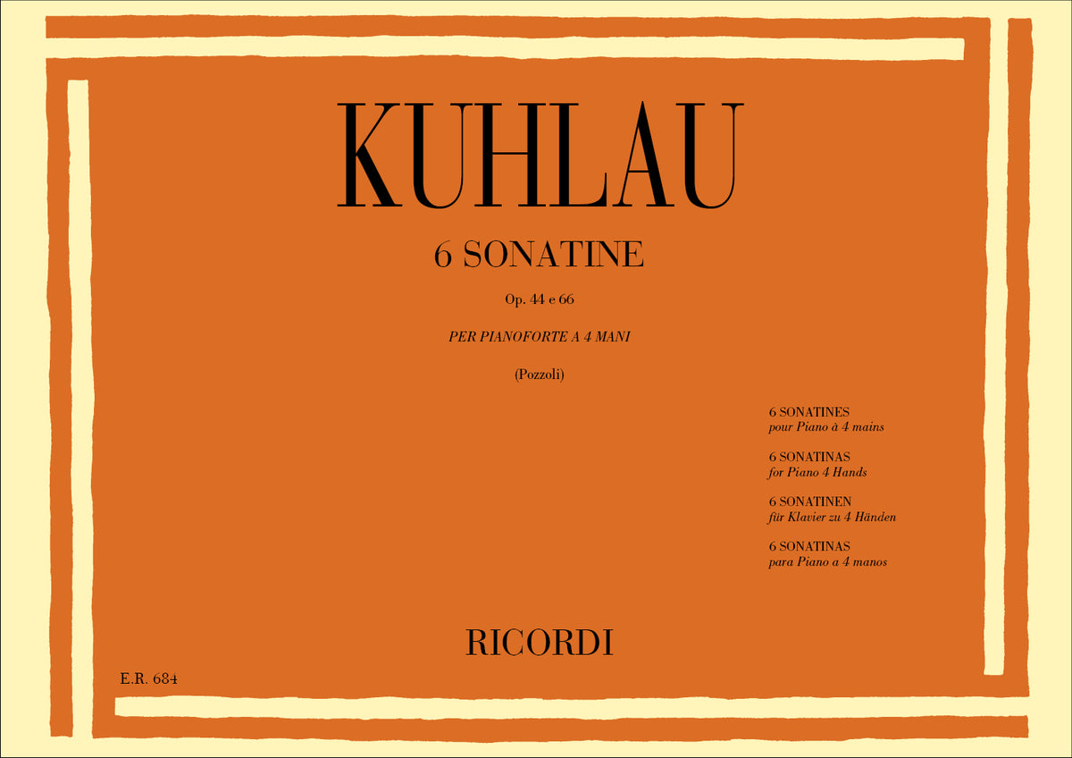 Kuhlau:Kuhlau: 6 Sonatine Op. 44 E Op. 66 (Pozzoli)