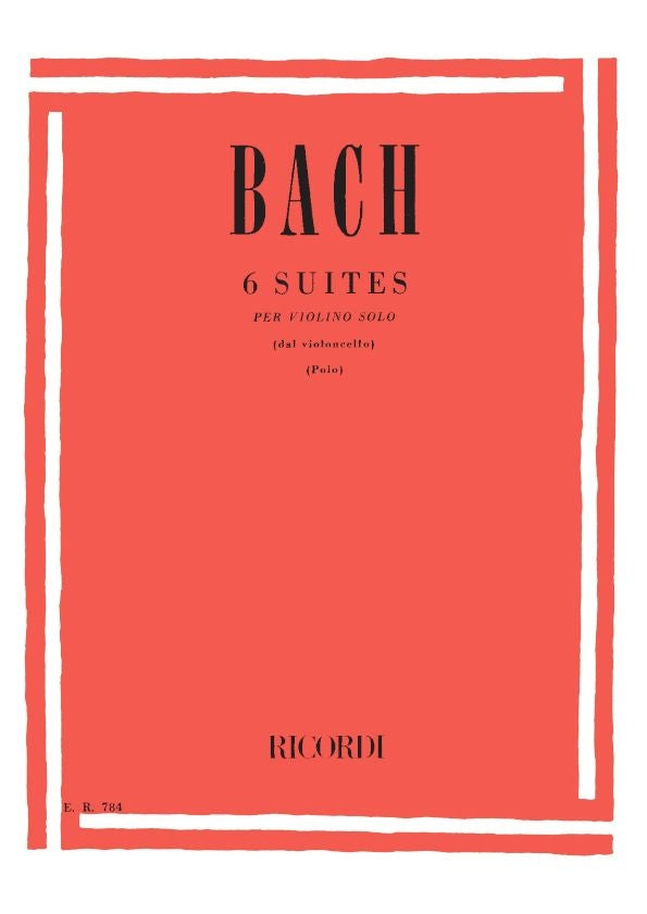 Johann Sebastian Bach:6 Cello Suites - Violin Solo