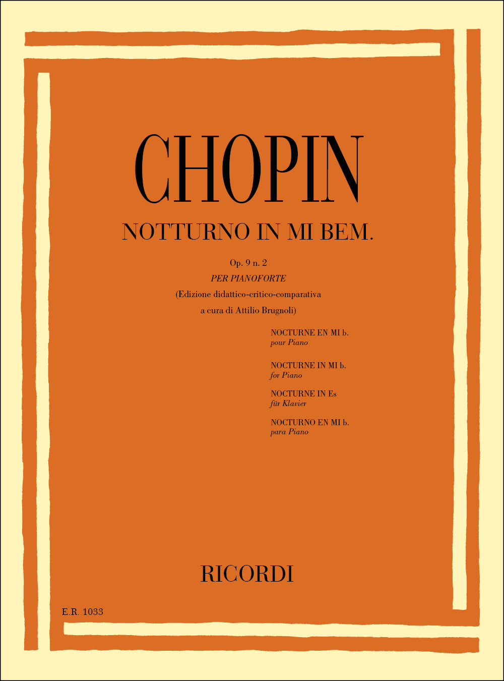 Frédéric Chopin:Notturno In Mi Bem Op. 9 N. 2