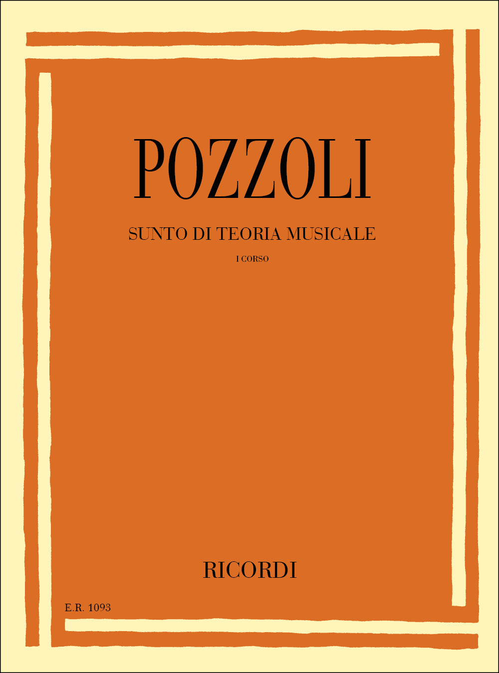 Ettore Pozzoli:Sunto Di Teoria Musicale