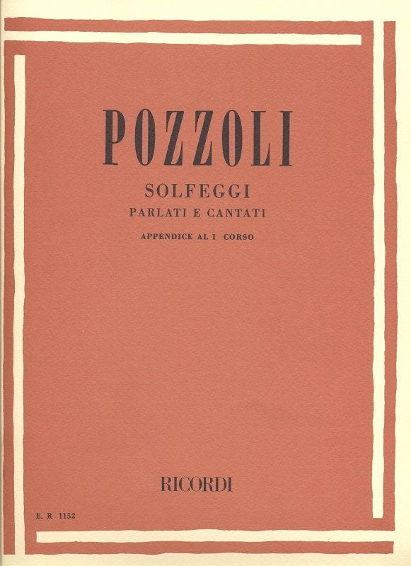 Ettore Pozzoli:Solfeggi Parlati E Cantati