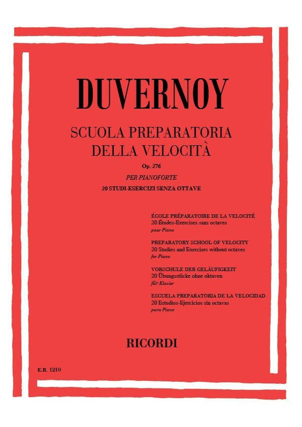 Jean-Baptiste Duvernoy:Scuola Preparatoria Della Velocità Op. 276