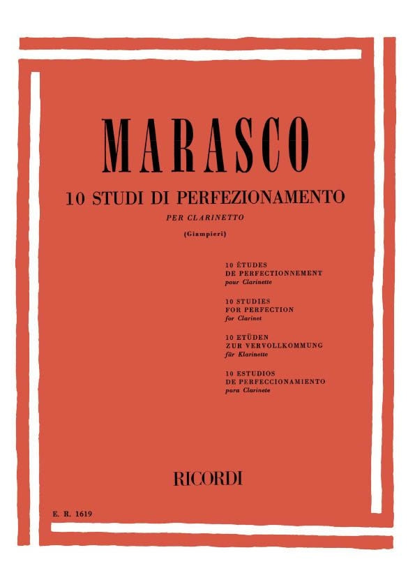 G. マラスコ:10の上級練習曲:Per Clarinetto