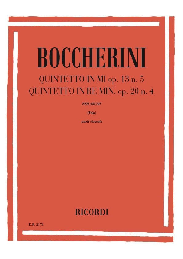 Luigi Boccherini:Quintetti: N. 1 In Mi Op. 13, N. 5 - N. 2