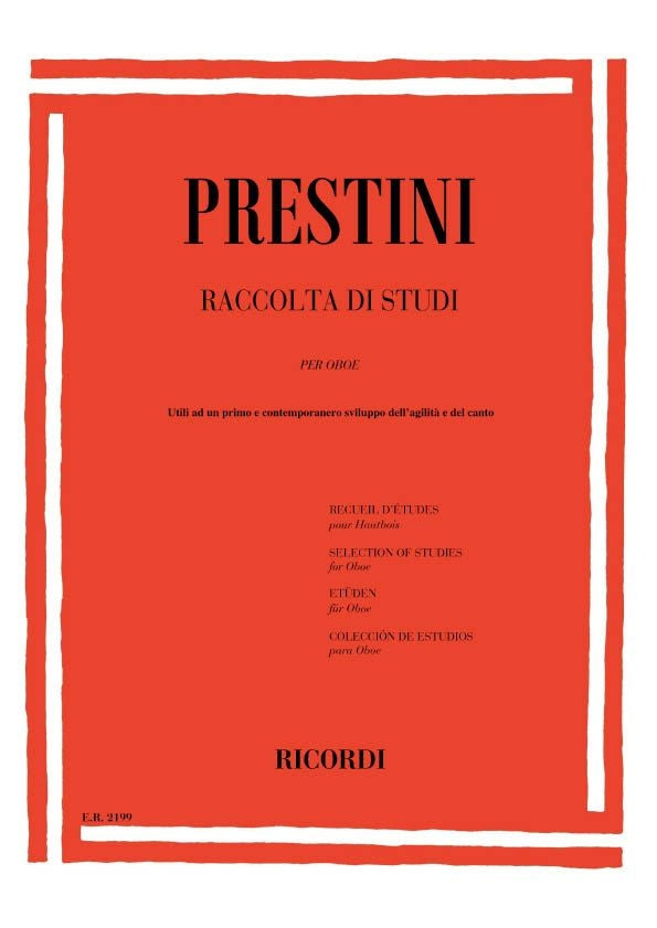 G. Prestini:Raccolta di studi per oboe utili ad un primo e