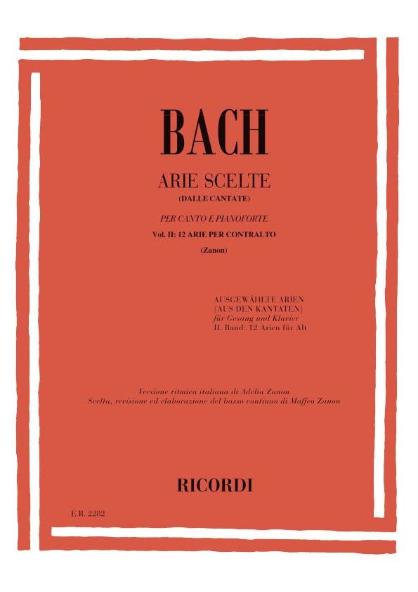 Johann Sebastian Bach:Arie Scelte Dalle Cantate