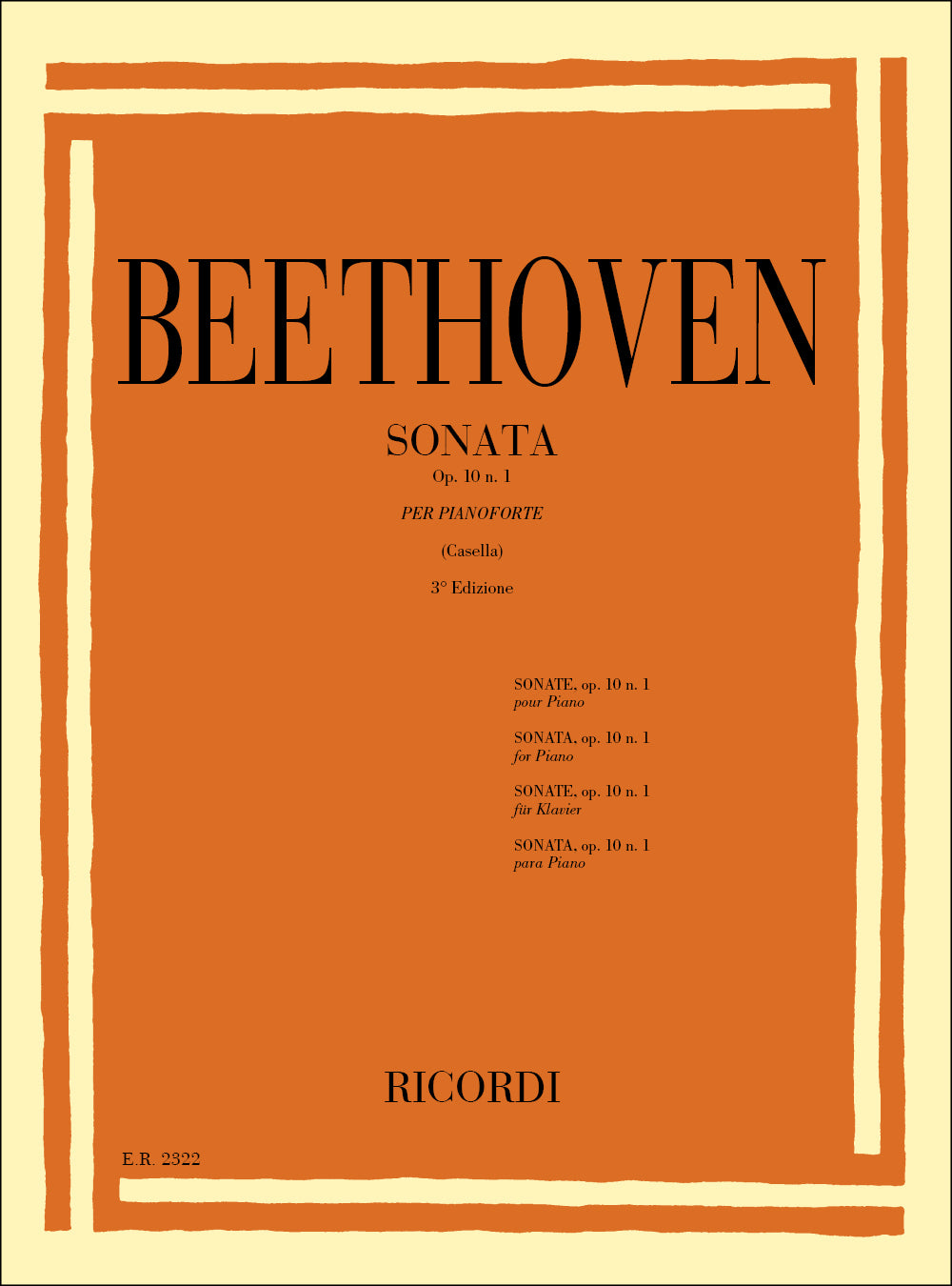 Ludwig van Beethoven:32 Sonate: N. 5 In Do Min. Op. 10 N. 1
