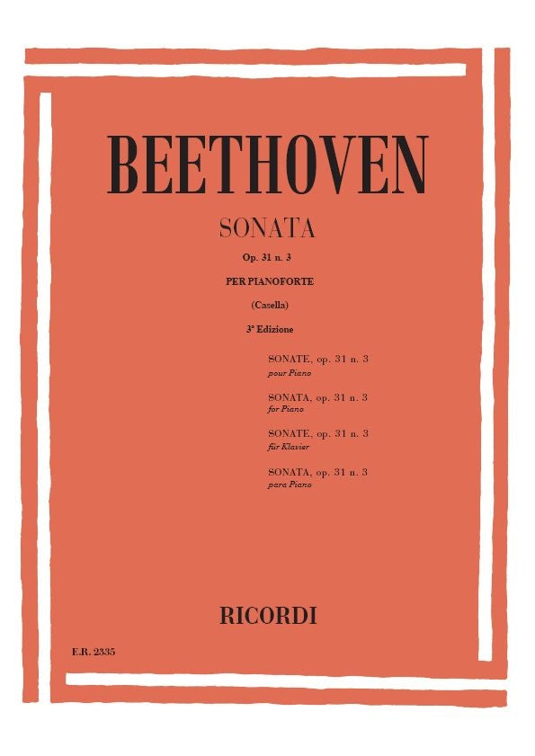 Ludwig van Beethoven:32 Sonate: N. 18 In La Bem. Op. 31 N. 3
