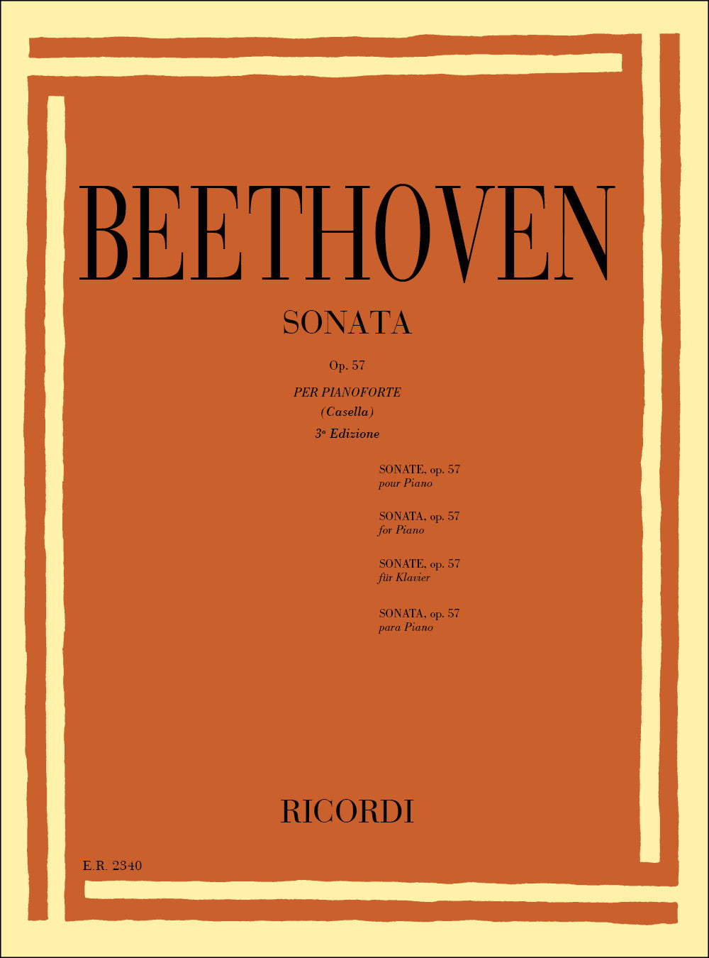 Ludwig van Beethoven:32 Sonate: N. 23 In Fa Min. Op. 57 'Appassionata'