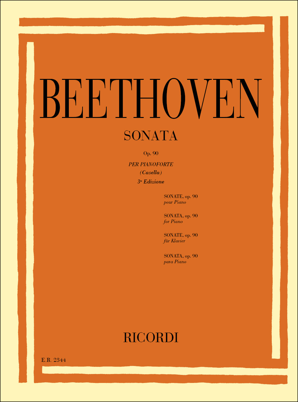Ludwig van Beethoven:32 Sonate: N. 27 In Mi Min. Op. 90