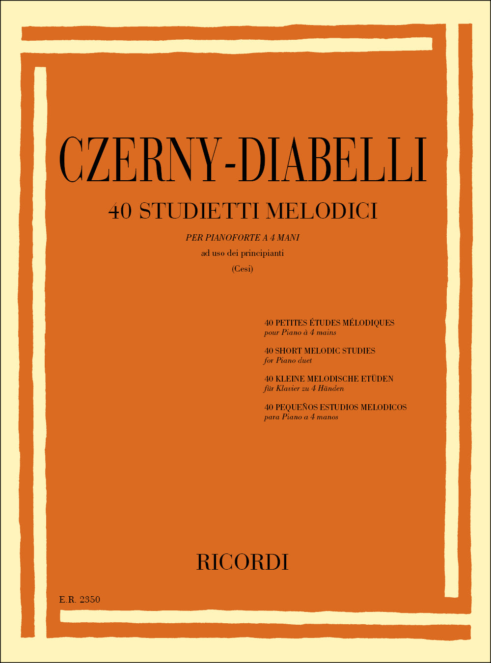 Carl Czerny:40 Studietti Melodici