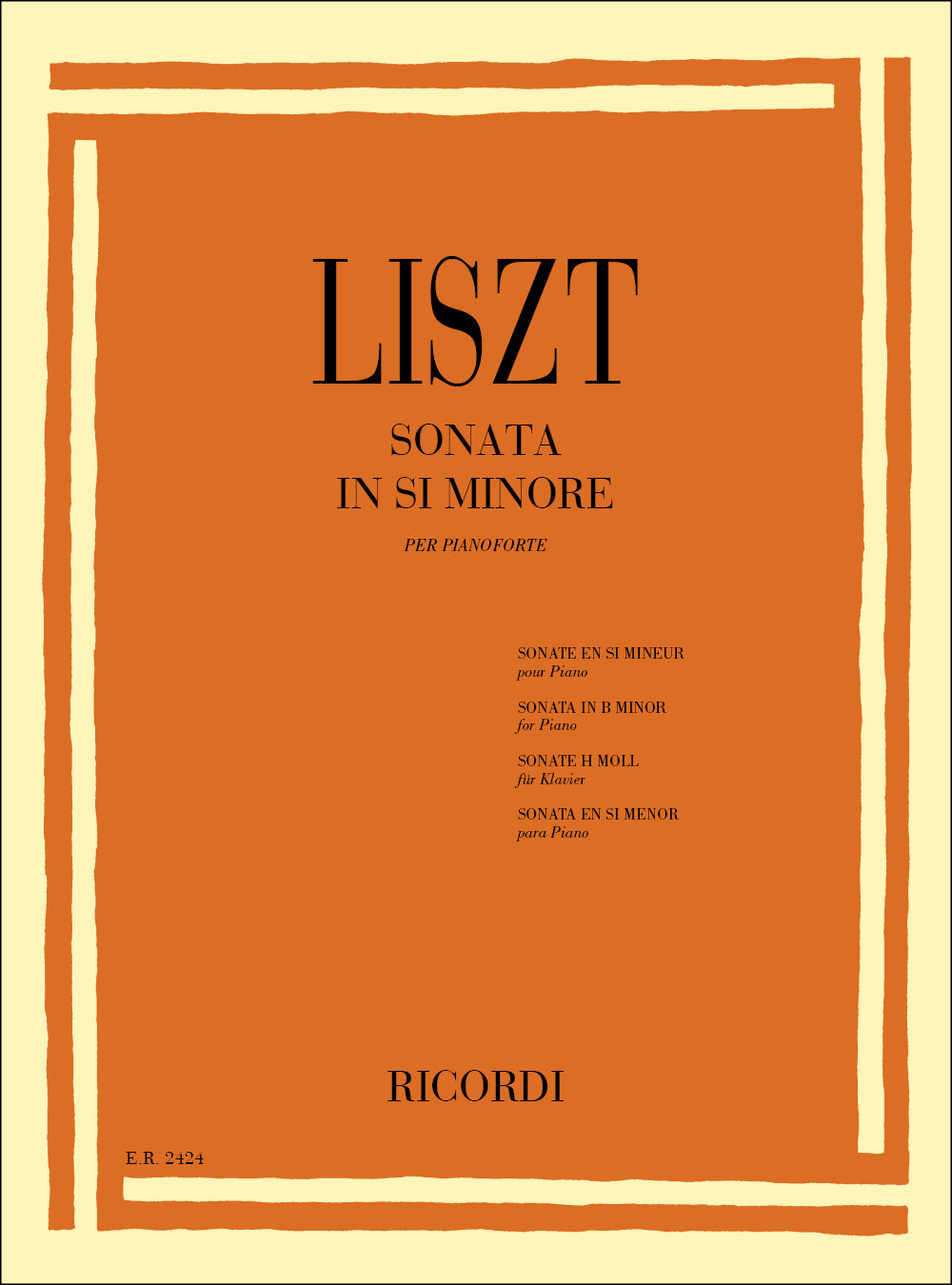 Franz Liszt:Sonata In Si Min.