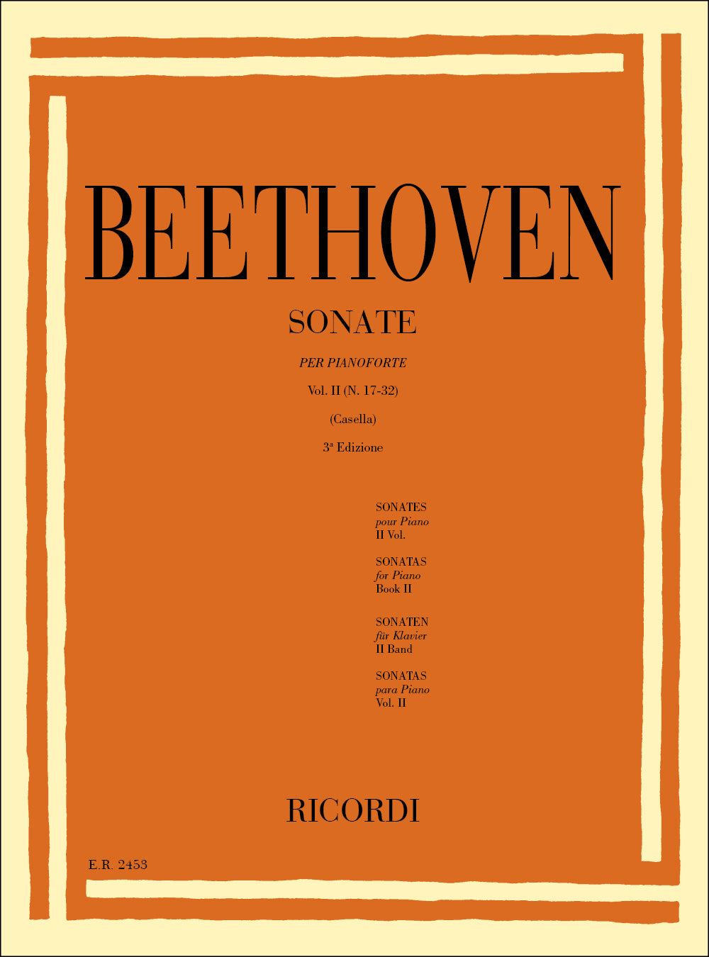 Ludwig van Beethoven:32 Sonate Per Pianoforte:Senza Note