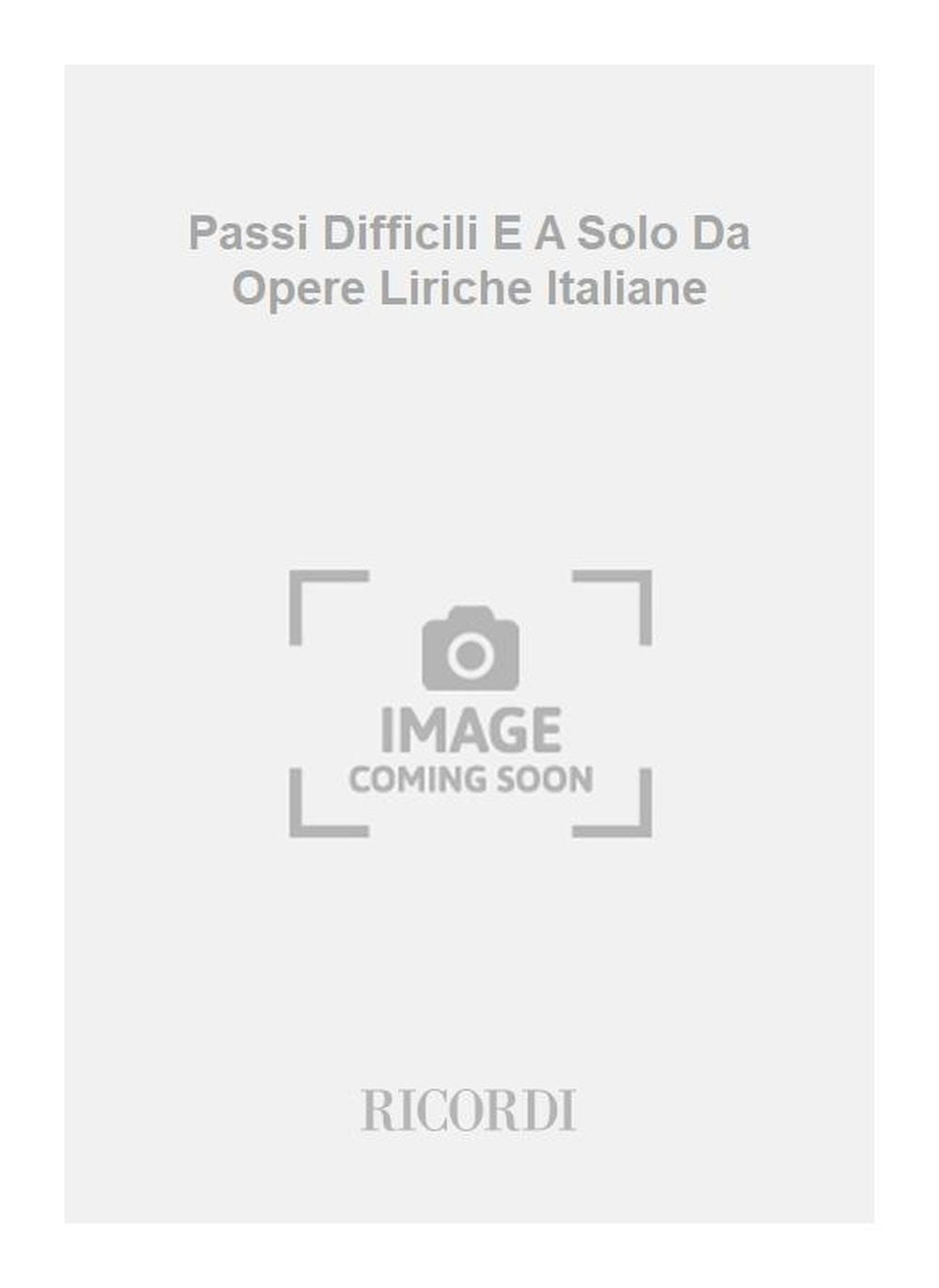イタリア・オペラからの難しいパッセージとソロ:コントラバス用 第2巻:Per Contrabbasso - Volume Ii
