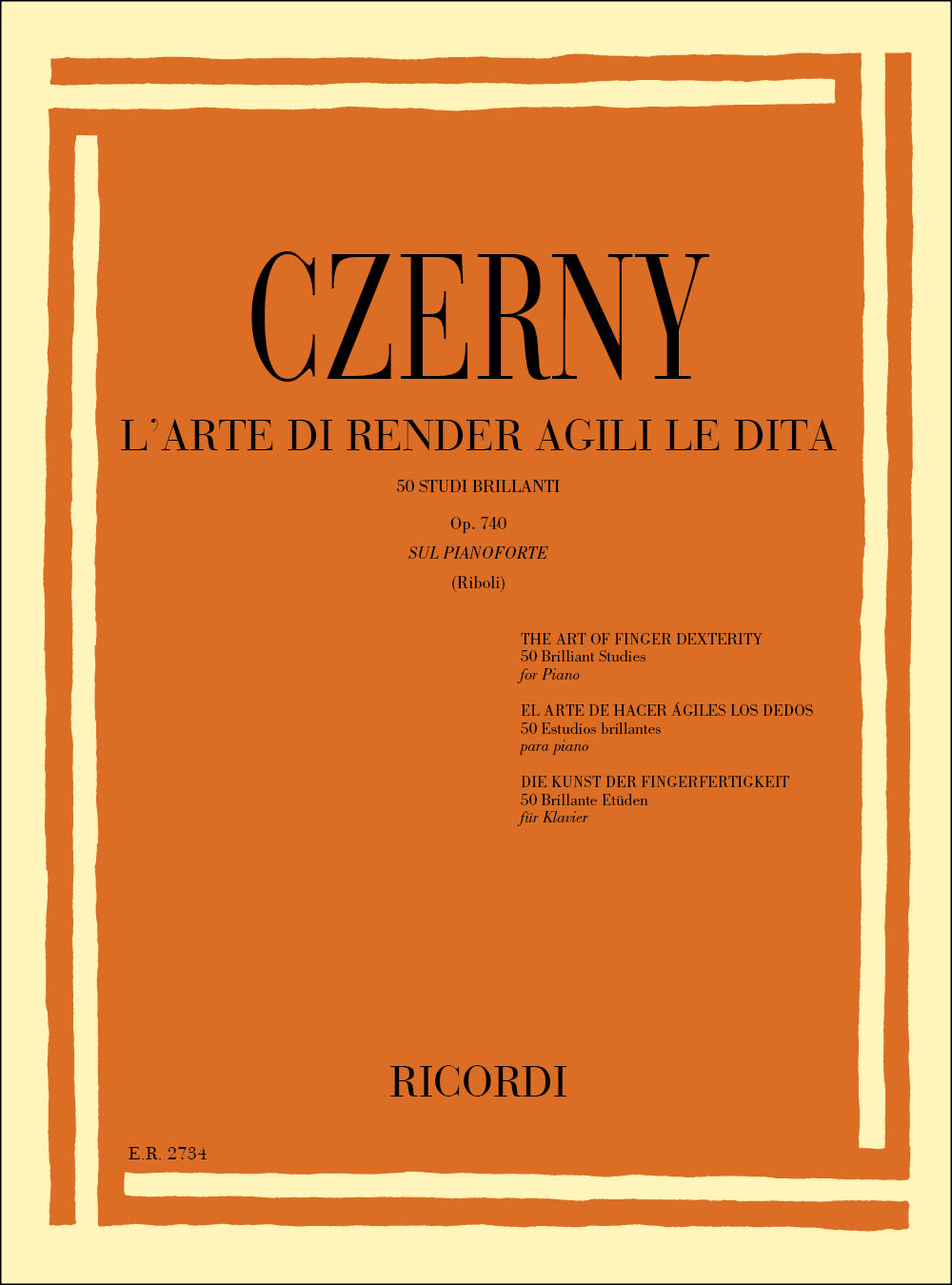 Carl Czerny:L'Arte Di Rendere Agili Le Dita
