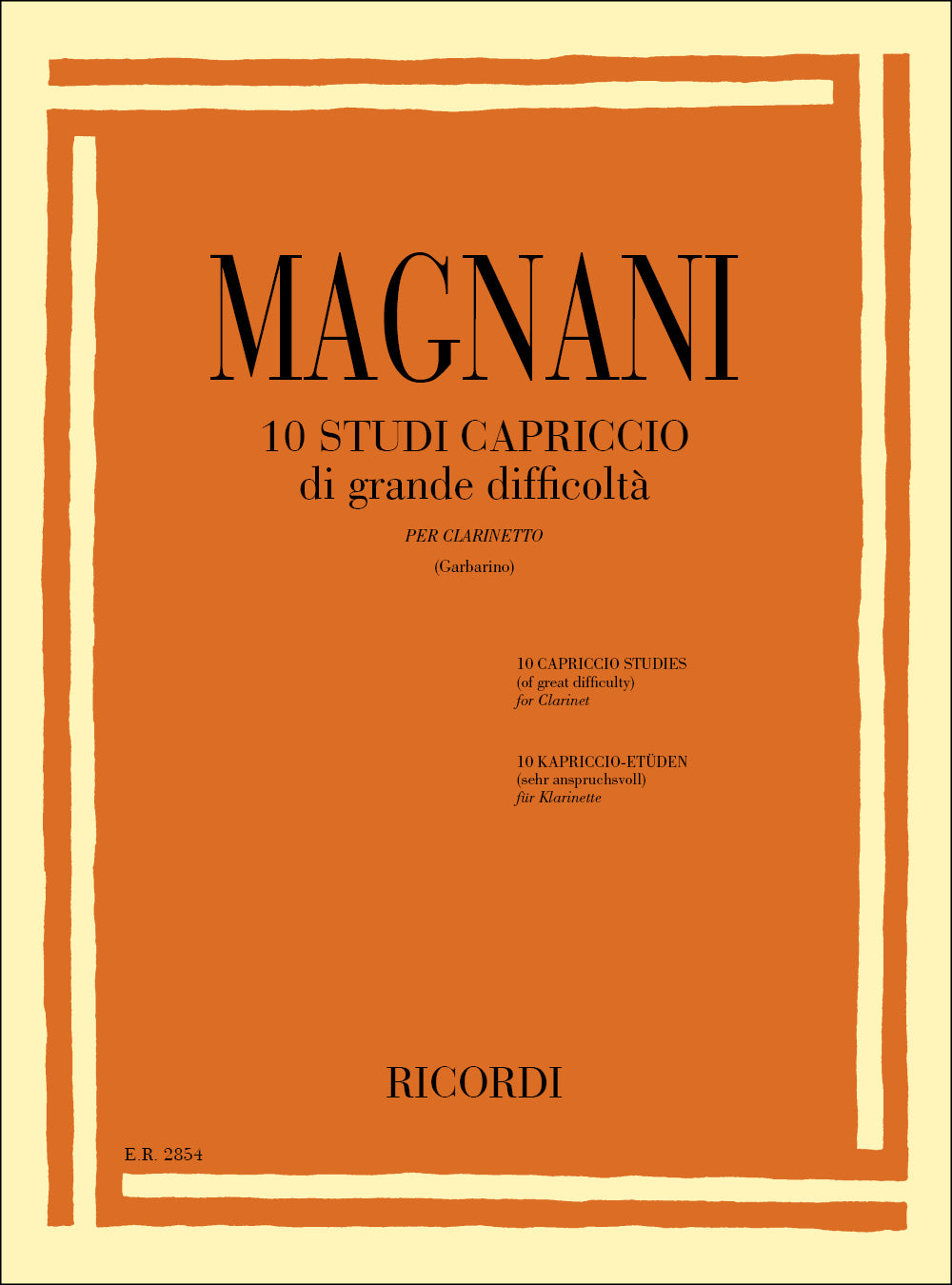 Aurelio Magnani:10 Studi Capriccio Di Grande Difficoltà