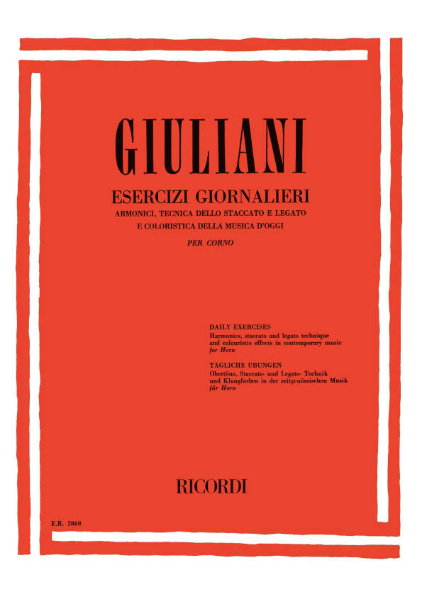 Luciano Giuliani:Esercizi Giornalieri Per Corno